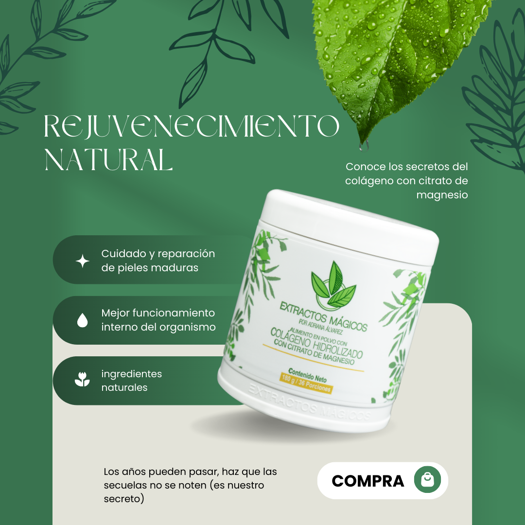 Colágeno Hidrolizado Con Citrato De Magnesio el Original de Extractos Mágicos™